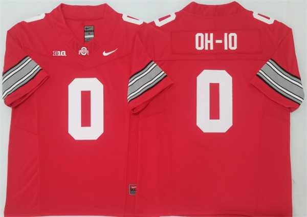 Men%27s Ohio State Buckeyes #0 OH-IO Red 2025 F.U.S.E. Limited Stitched Jersey